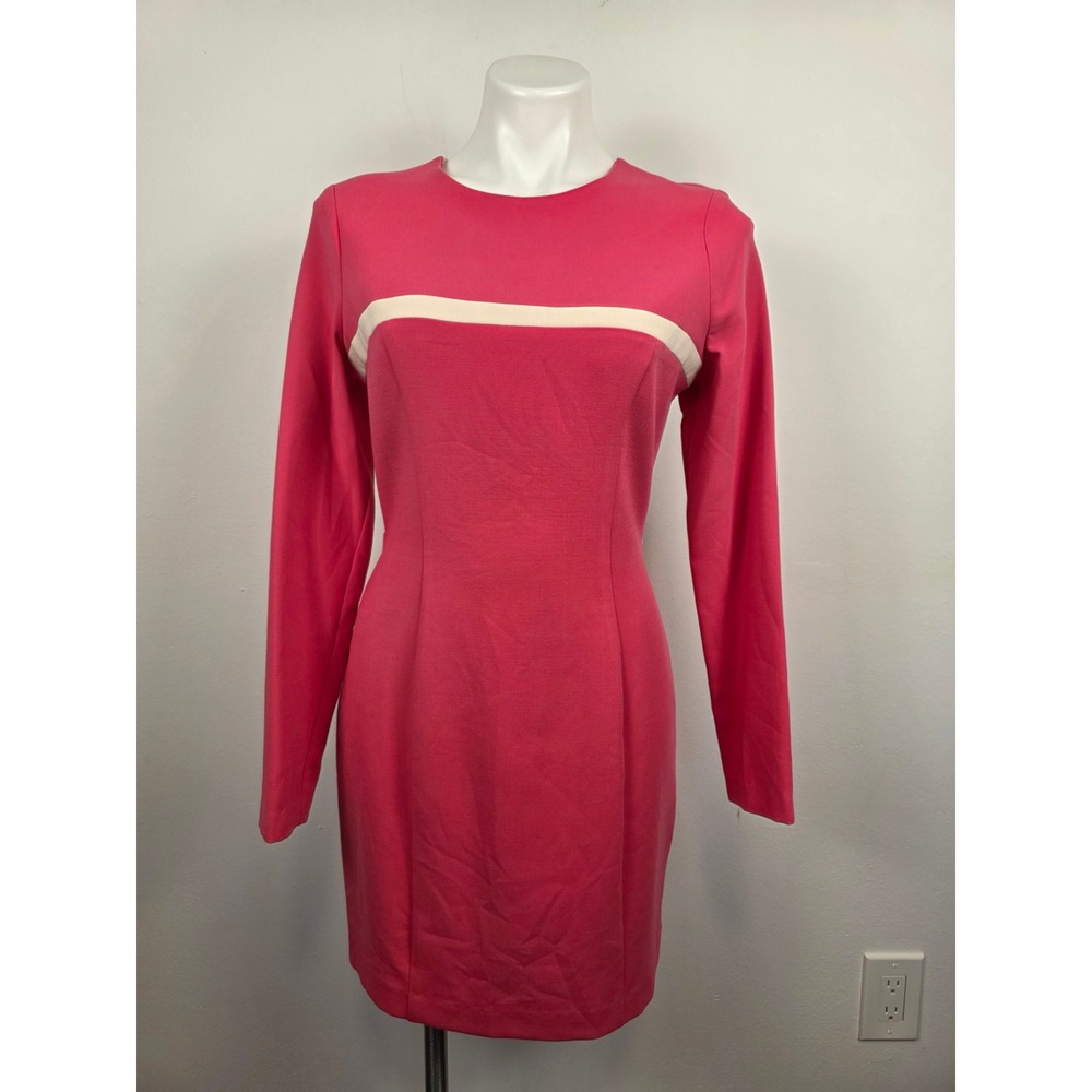 Black Halo Pink White Sheath Dress Long Sleeve Business Career Cocktail